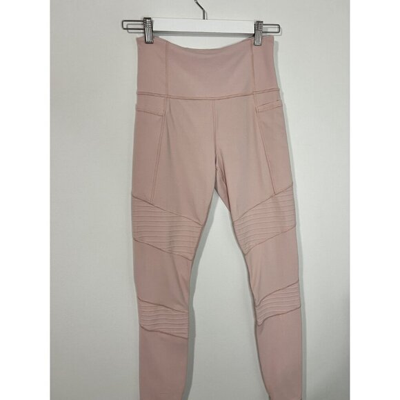 Athleta Pink Inclination Moto Tight in Powervita Soft Leggings Pants S Tall - Picture 6 of 7